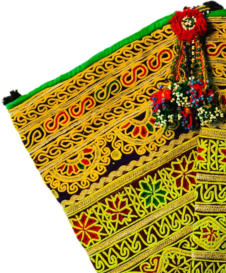 Calcetines de Navidad bordados afganos hechos a mano - decoración festiva de ... - Imagen 4 de 4