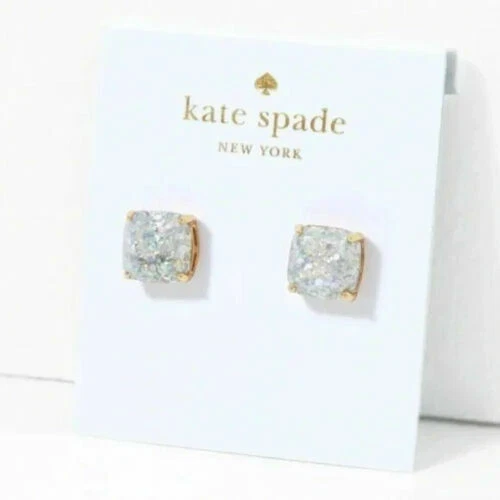 Kate Spade New York Enchape de oro blanco Pendientes de Moda