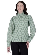 Women's Shirts Printed Long Sleeved Cotton Shirt Summer Regural Shirt Top