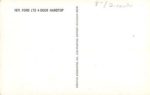 1971 FORD LTD BROUGHAM 2-DOOR HARDTOP & 4 DOOR HARDTOP CARS, 2 CHROME ADV PC's,  - Picture 4 of 4