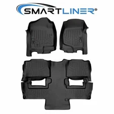 SMARTLINER Custom Fit Floor Mats 2 Row Liner Set 2011-2014 Chevrolet Tahoe Yukon