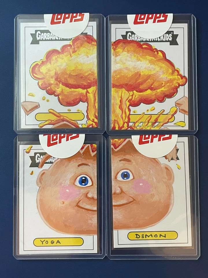 2020 Topps GPK OS1 Garbage Pail Kids ADAM BOMB Yoga Demon PUZZLE SKETCH Card WOW - Image 3 of 4