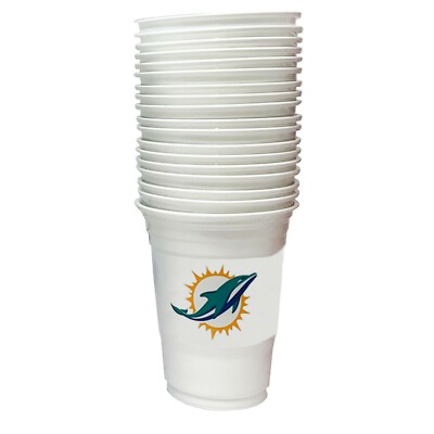 18 Game Day Football Miami Dolphins Plastic Cups officially Licensed 18 oz  | eBay