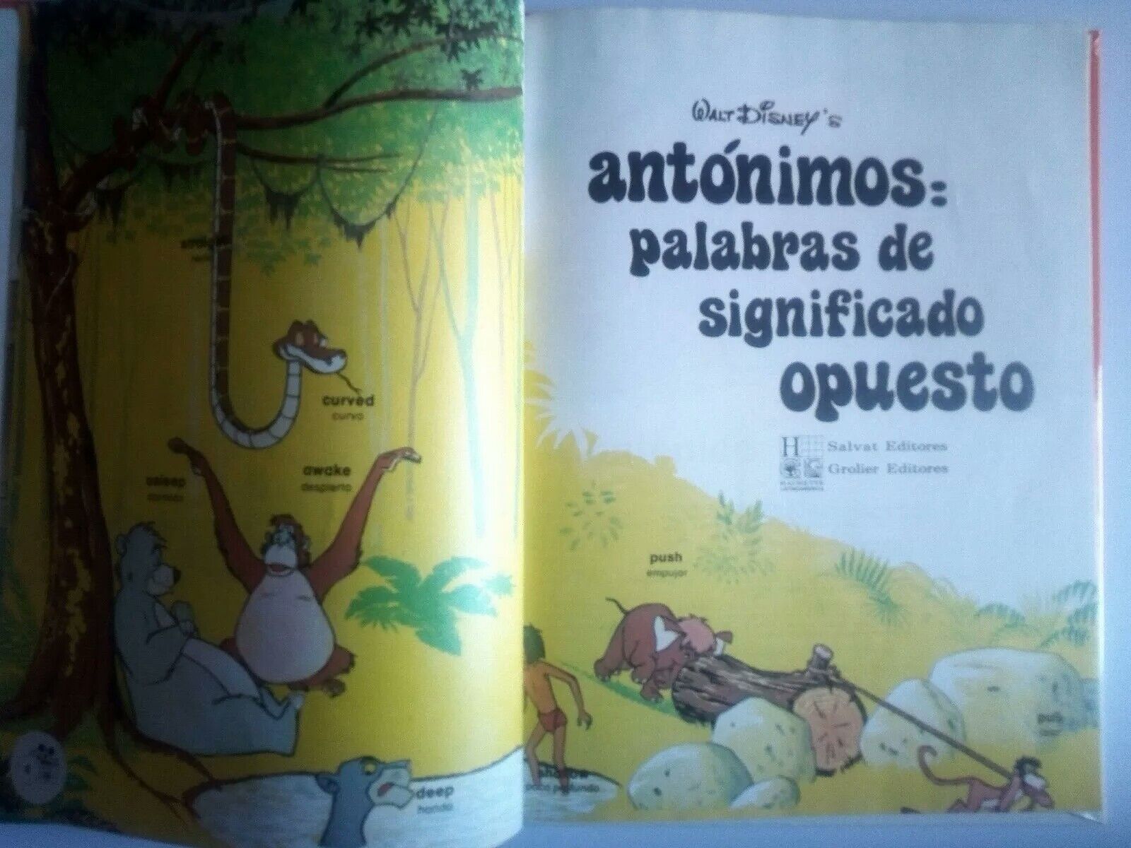 Antonimos 1 Palabra De Significado Opuesto Bilingual English Spanish Walt Disney Ebay