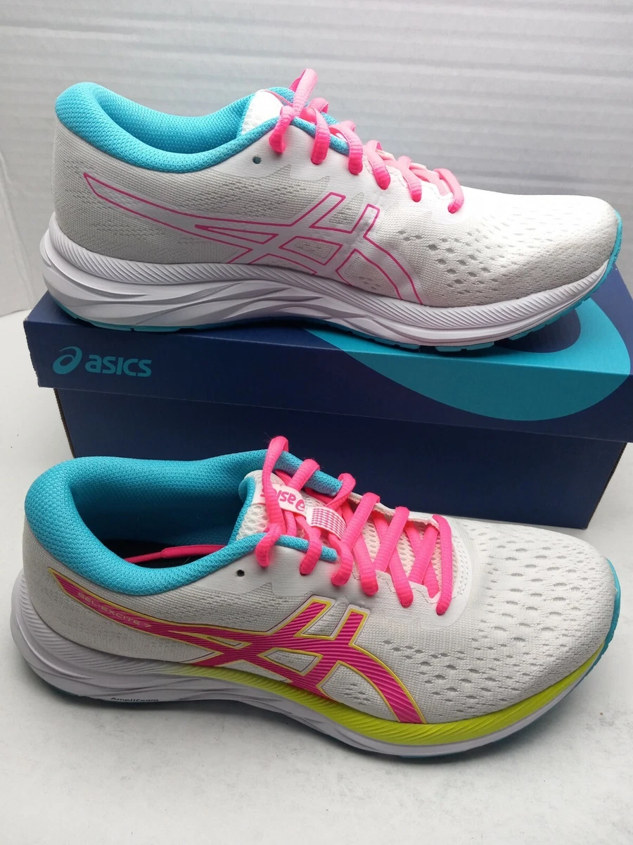 ASICS Womens Gel Excite 7 White Safety Yellow Running Shoes Size 9 Light Use eBay