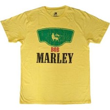 Bob Marley Vintage Green Label T-Shirt Yellow New