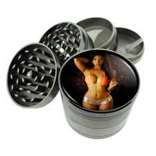 Latina Pin Up Girls D6 Titanium Grinder 4 Piece Magnetic Hand Mueller 