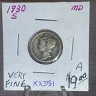 BETTER DATE MERCURY DIME 1930 S In  Nice VF Condition XX351