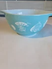 Vtg Pyrex Hot Air Balloons Cinderella Dip Bowl #441 Small 1 1/2 pint Flying Bike