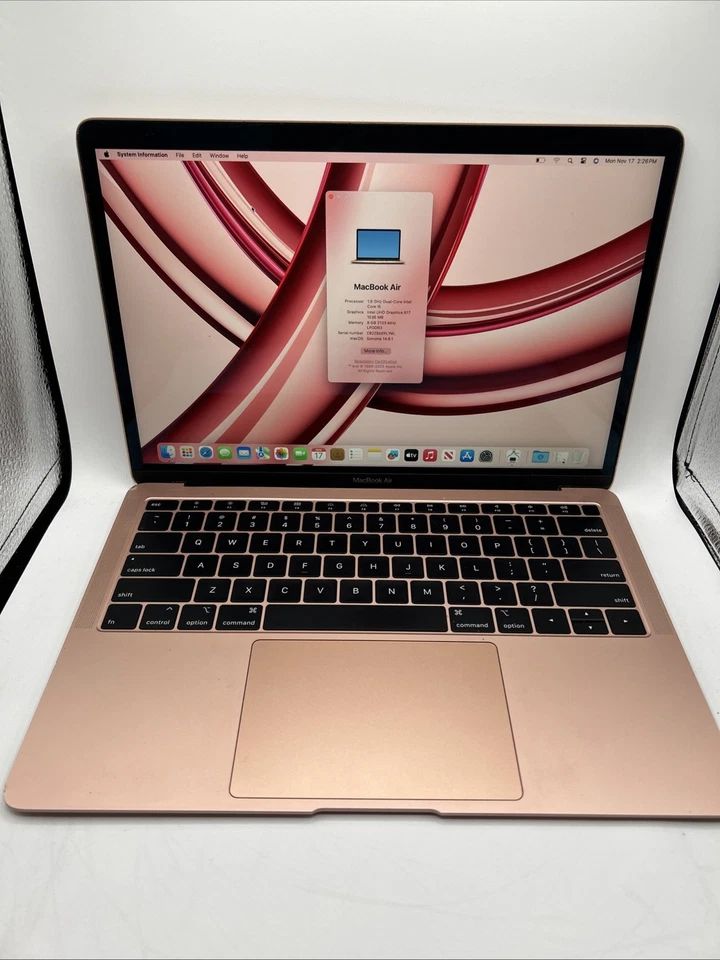 2019 MacBook Air 13 Rose Gold 1.6 GHz Intel Core i5 8GB 128GB - Good! - Image 2 of 4