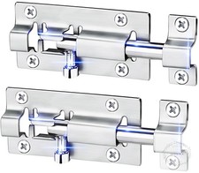 2 Pack Barrel Bolt Latch, 3 Inches Slide Latch Lock, Thickened Stainless Steel