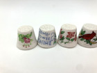 Set of 6 Unique Vintage Handmade Porcelain Decorative Thimbles — photo 2