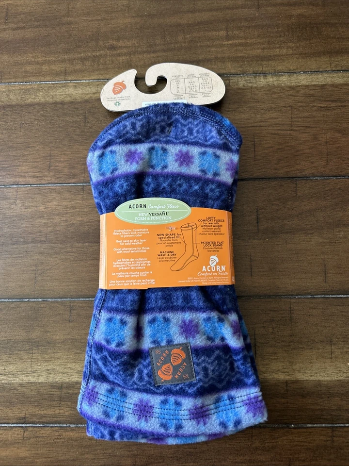 NUEVO Acorn Comfort Polar Versa Fit Calcetines Azul Talla XS Mujer Zapato Talla 7-8 Nuevo en Paquete Foto 2 de 4