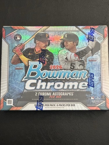 2026 Bowman Chrome MLB Baseball Hobby Box Brand New Factory Sealed 2 Autos 🔥🔥