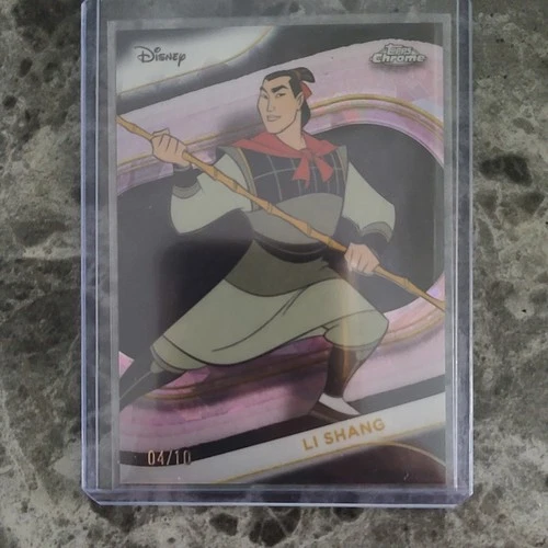 Topps 2025 Chrome Disney Mulan Li Shang #41 Serial Numbered 04/10 Print Run