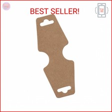 Juvale Blank Jewelry Display Cards - 200 Pack, Kraft Brown, 4.75 x 1.75 In - Fol