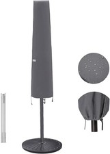 Umbrella Cover for 6ft to 9ft Market 6 apos;-9 apos;, Dark Grey 
