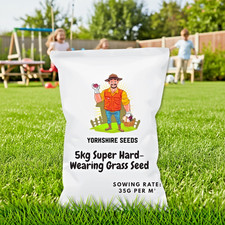5kg Premium Hard-Wearing Grass Seed | Yorkshire Seeds Garden Lawns 5.50 per kilo