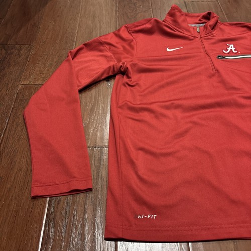 Nike Alabama Crimson Tide Herren Medium 1/4 Reißverschluss rot Dri Fit Pullover - Bild 2 von 10