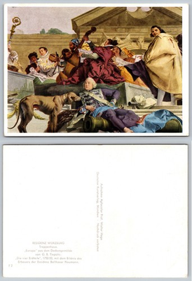 #ad #ad Continental Residenz Wurzburg Musicians Postcard $1.99
