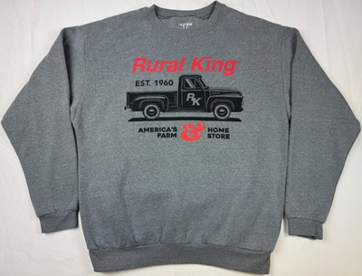#ad #ad Rural King Men#x27;s Sweatshirt Pullover Medium Long Sleeve Crewneck Truck Farm $22.99