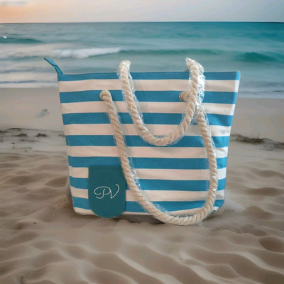 New Concealed Wine Tote Striped Refillable Insert Hidden Spout Porto Vino NWT