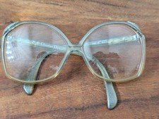 Vintage Christian Dior 2104 Eyeglasses Frame Germany CD Logo Clear Glitter