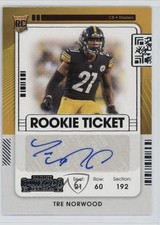 2021 Panini Contenders Rookie Ticket Tre Norwood #295 Auto hg6