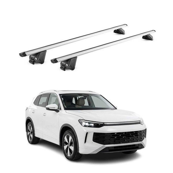 DachträGer FüR VW Tayron II 2024-2026 100Kg Aluminium Silber 2X ABE-image