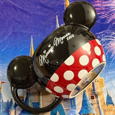 Disney Parks Minnie Mouse Shape Ceramic Mug 23 oz   New, NWT