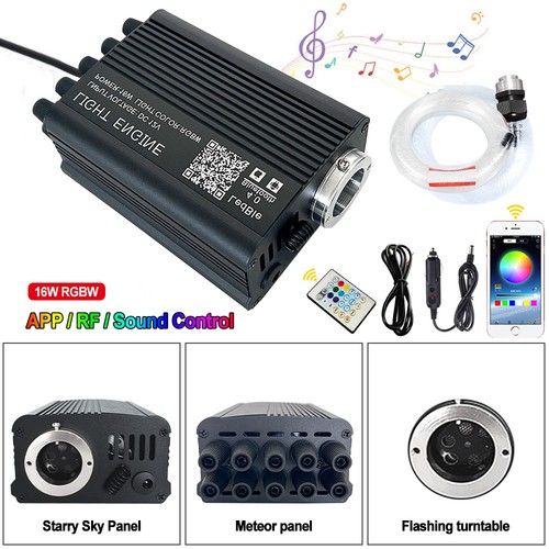 Twinkle Meteor Fibra Óptica Coche Hogar Techo Kit Luces Techo Luces - Imagen 8 de 15