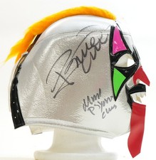 Psicosis Payaso y Mini Máscara Lucha Libre Firmada Certificado de Autenticidad Bas AAA WWE GCW Lucha Libre Auto A