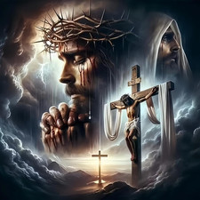 Diamond Art Kits for Adults Praying Jesus, DIY 5D Diamond Painting Kit for Be...