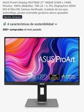 ASUS ProArt PA278QV 27" WQHD IPS Monitor, DisplayPort HDMI DVI-D Mini DP