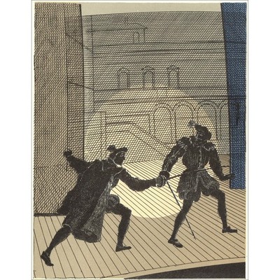 GARCIA-FONS Pierre - Original Lithographie ''Theater - 8'' 27x20cm - 1962