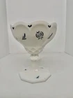 Vintage MCM LE Smith Dominion Mill Glass Compote 7.25” Stunning