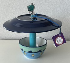 Unique Hanging Ceramic Bird Feeder- Ocean Theme. Handmade From Dishes 
