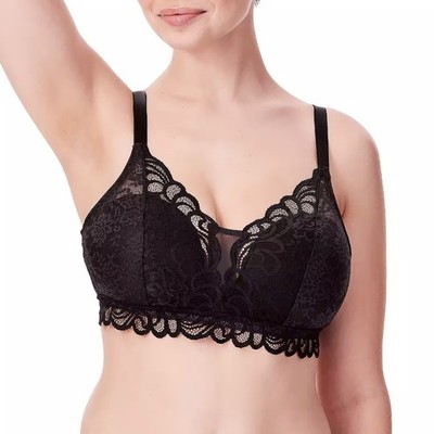 Bali Women Black Lace Comfort Revolution Desire Shaping Wireless Bra Size S