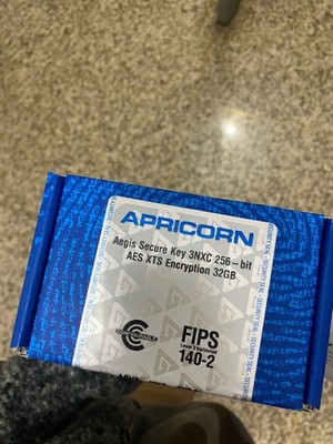 Apricorn Aegis Secure Key 3 NX 32GB 256-Bit Encrypted FIPS 140-2 Level 3