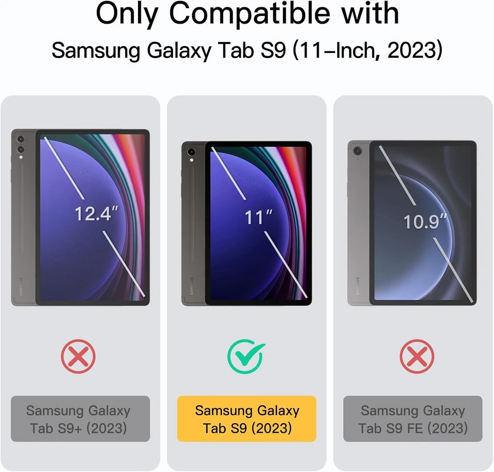 JETech Case for Samsung Galaxy Tab S9 11-Inch with S Pen Holder, Slim Black  - Image 2 of 4