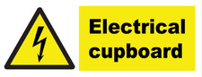 Electrical Cupboard Signage Business Office Home Sign Notice Sticker Decal