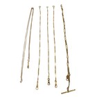 Gold Filled Victorian 13in-23in Pocket Watch Fob T-Bar Chain Lot of 5 #M1430-5 — photo 1