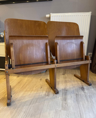 Vintage 2er-Kinosessel Klappsessel Kinostühle Stuhl MID Century