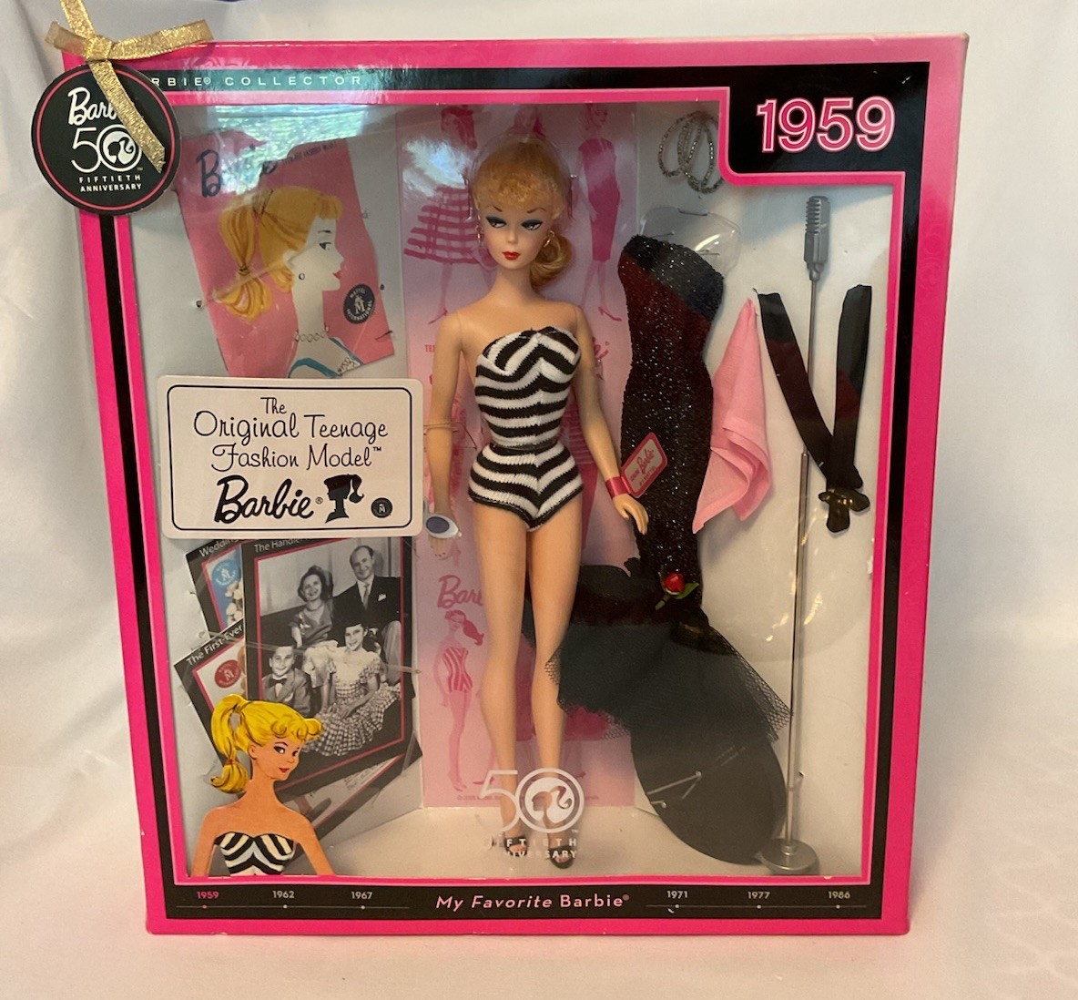 2008 Mattel 50th Anniversary My Favorite Barbie 1959 The Original