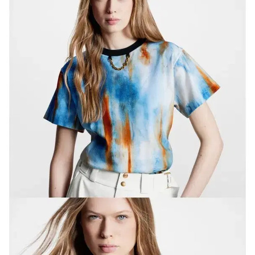 Louis Vuitton Tie-Dye Short Sleeve T-Shirt Unique Pattern