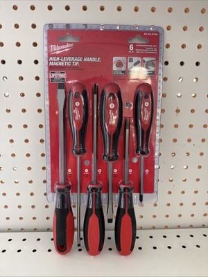 Milwaukee 6 Piece Screwdriver Set - Black/Red (48-22-2706)