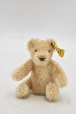 Vintage Steiff Cream Miniature Teddy Bear 0201/11 Mohair Jointed Ear Button 8cm