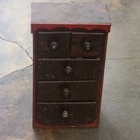 Antique Folk Art 5 drawer 15.5" Tall Chest Box Original Finish — photo 2