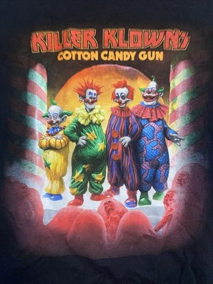 Killer Klowns From Outer Space Cotton Candy Gun T-Shirt Large Black Horror Movie