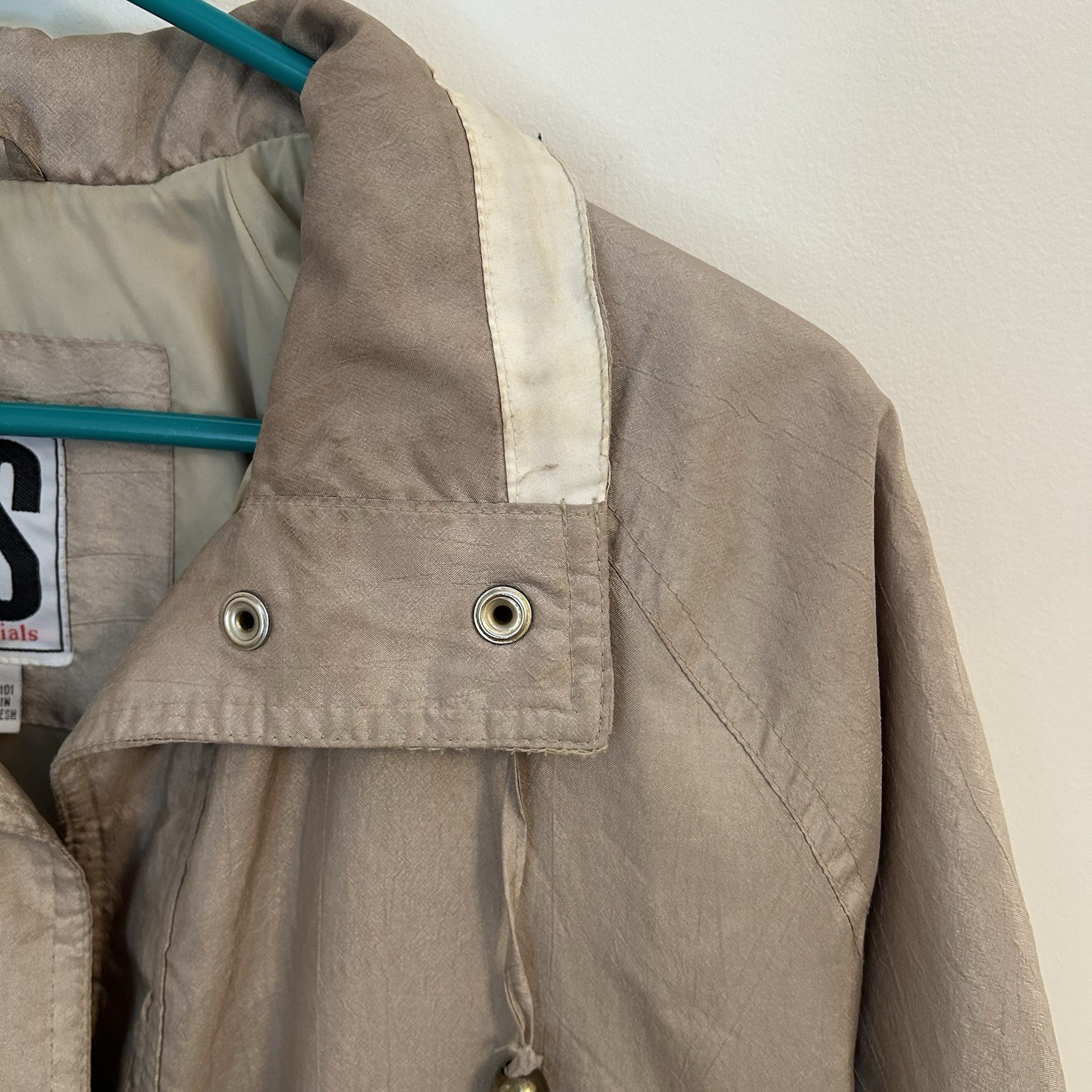 Vintage CS Essentials Long Jacket Tan Women’s Medium Snap Closure thumbnail 7